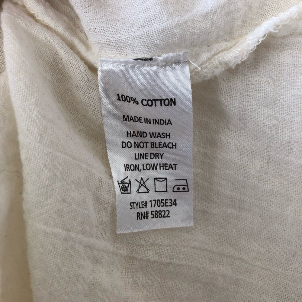 Max Studio Cream Embroidered Peasant Blouse - Picture 8 of 8